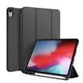 Miniatyrbillede 1 af 5: [QD] Etui, praktisk magnetisk fastgørelse understøtter Apple Pencil-parring og opladning Tri-Fold vertikalt etui - Sort