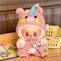 Miniatyrbild 7 av 7: Halloween-serie Labubu Avancerad Kostymdesign, en Komplett Uppsättning Anpassade Labubu-kläder för Dig Grey cute bear