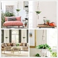 Miniatyrbillede 4 af 4: /QD/2 stk. Macramé plantebøjler - hængende potteholder til blomster - indendørs udendørs havedekoration