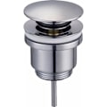 Miniatyrbilde 1 av 2: QQU-Tecom PCU universal click-clack avløp, rund modell, krom
