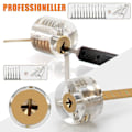 Miniatyrbild 5 av 5: Locksmith Training Lock Set - Transparent Lock for Beginners to Practice Lock Picking