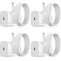 4-pakning-iPhone-lader-Hurtiglader-Adapter + 2M Kabel 20W USB-C Hvit 4-pakning iPhone (NT) 4-pakning USB-C 4-pakning 4-pack USB-C