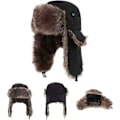 Miniatyrbilde 3 av 4: \"QD\" Unisex Aviatorhatt, Russisk hatt, Unisex Varm Vinterhatt, Fuskepelshatt Gave