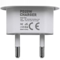 Miniatyrbild 2 av 2: [QD] Laddare för iPad - Snabbladdare - Strömadapter + Kabel - 20W USB-C Vit Vit