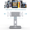 Miniatyrbilde 2 av 5: [QD] Nettbrettholder, justerbar i flere vinkler, solid nettbrettholder i aluminium, egnet for 4''-14'' nettbrett/mobiltelefon