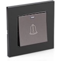 Miniatyrbild 3 av 4: QU/DPZO Utomhus Dörrklocksknapp, Härdat Glaspanel, Väggdörrklocka, Tryckknappsbrytare, Hotell- och Hemanordningar, 1-pack - DPZO
