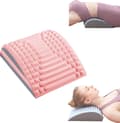 Lumbar Massage Pain Relief Treatment Stretcher Back Stretcher Pillow Chronic Lumbar Support Herniated Disc Posture Corrector Pillow pink
