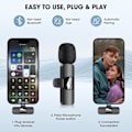 Miniatyrbillede 3 af 5: [QD] Trådløs Lavalier-mikrofon til iPhone/Android-telefon/Laptop, til videooptagelse, vlogging, TikTok, YouTube