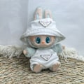 Miniatyrbilde 7 av 7: Labubu Klær og Tilbehør Luksus Designer Kun, Dukker Er Ikke Inkludert, Labubus Original med Klessett for La Bubu Dukke_qd White P home two-piece set