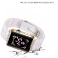Pikkukuva 3 / 5: [QD] Yhteensopiva Apple Watch -rannekkeen kanssa 38-40mm/42-44mm Series 5/4/3/2/1, Ohut hartsi ranneke - 38-40mm - flash valkoinen