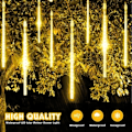 Miniatyrbild 5 av 5: Tree Lighting Solar – Hanging Light Chain for Trees Meteor_qq