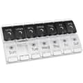 Portable Pill Box / Dispenser - 7 Days - 14 Compartments - Grey