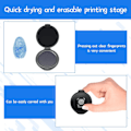 Miniatyrbild 3 av 5: \"QD\" Fingerprint Ink Pad, 2 Pcs Fingerprint Ink Pad, Blue Fingerprint Ink Pad, Portable Fingerprint Kit for Security ID Fingerprint