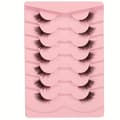 Falska ögonfransar Fluffy Wispy Half Cat Eye Fransar 7 par