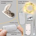 Miniatyrbild 2 av 5: \"QD\" 12-pack LED-ljusslingor, 2,1 m 20 LED Varmvit Batteridrivna Ljusslingor, Vattentäta Mini LED-ljusslingor
