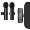 Miniatyrbild 2 av 5: \"QD\" 2-pack - Lavalier mikrofon för mobil - Trådlös - USB-C Svart