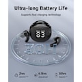 Miniatyrbillede 4 af 5: \"QD\" HK18 Trådløse Hovedtelefoner, Bluetooth 5.3, Støjreducerende Krystalklare In-Ear Hovedtelefoner, med Digital LED-Display, sort