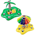 Miniatyrbillede 1 af 3: Pool Floats Oppustelige Pool Drikkeholdere Flydende Poolbar Til Swimmingpool Strandfest 90x60x65cm_ufo Yellow sun umbrella