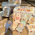 Miniatyrbild 4 av 7: Labubu Docka Första Generationen Labubu Nyckelring Mart Högkvalitativ Macaron Blind Box Plyschleksaker Monster Labubus La Bubu Original F