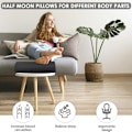 Miniatyrbillede 4 af 4: QU/Halvmåne Pude, Halv Cylinder Fodstøtte, Memory Foam Fodstøtte Pude, Fodstøtte Under Skrivebord, Kontor Skum Fodstøtte