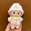 Miniatyrbild 1 av 7: ONLY CLOTHES Söt V1 V2 LABUBU Blind Box Hänge Docka DIY Klä upp Kostym Litet Monster Haklapp Byxor Babykläder Från LBB-39