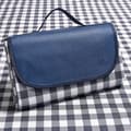 Large Picnic Blanket, 200 x 200 cm Beach Blanket, Waterproof Backing, Machine Washable and Foldable (Blue Checkered)