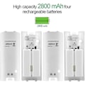 Miniatyrbillede 2 af 5: QD-Wii Fjernbetjening Oplader, 4 i 1 Wii Opladningsstation med 4 stk. 2800mah Genopladelige Batterier Kompatibel med Wii/Wii U Controllere - Sort