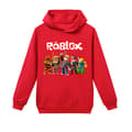 Roblox Hoodie för Barn Ytterkläder Pullover Sweatshirt Röd Ed 140 cm