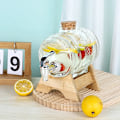 Miniatyrbillede 4 af 5: QU.1L Stor Glaskande Drikkevare Dispenser Med Hane Frugtjuice Lemonade Transparent Vin Øl Tekande Beholder