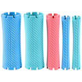 Miniatyrbillede 1 af 4: QU/100 stk./sæt 10 Størrelser Hårforlængelsesstænger Kit Kolde Permanent Bar Plastkrøller Ruller Sæt Bølget Fluffy C-yuyu
