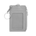 Pikkukuva 1 / 5: PU-nahkakortti Luottokorttikotelo Kolikkokukkaro Lompakko Avaimenperä harmaa app. 11.8x7.5cm/4.65x2.95'' grey