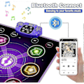 Miniatyrbillede 5 af 5: [QD] Dansemåtte til børn i alderen 4-8-12, Oplyst dansemåtte Jule- og fødselsdagsgaver til 5-årig pige Legetøj alder 6-7, Bluetooth-musik