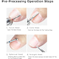 Miniatyrbild 3 av 5: 30 st Nagelborrdiamant Professionella Nagelborr Ta Bort Gel Akryl Nagelband Volframkarbid Nagelborr_qud Set 2