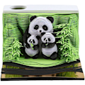 Pikkukuva 1 / 5: 3D Muistilehtiö 2025 Kellokalenteri, Luova Pöytäkalenteri DIY Muistilehtiö, Panda 3D Kalenteri Revi Paperi Veisto Muistilehtiö