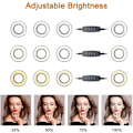 Miniatyrbillede 2 af 5: Selfie Ring Light med LED-lamper justerbar holder_qq