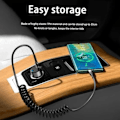 Miniatyrbillede 4 af 5: USB-C Spiralkabel med Power Delivery PD 66W 1,5m Sort_qq
