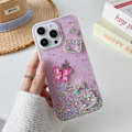 Miniatyrbild 4 av 5: QU/3D Bling Diamant Fjäril Mobilskal för iPhone 16 15 14 13 12 11 Pro Max XS 8 7 Plus - Stilfullt Tjejskal Black For iPhone12 pro