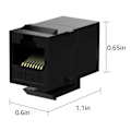 Miniatyrbilde 3 av 5: [QD] 25 stk RJ45 Koblinger Cat6 Keystone Jacks Inline Kobling Hunn til Hunn Innsatskobling