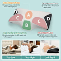 Miniatyrbild 4 av 5: Fjärilsformad Nackkudde Memory Foam Sovkudde Bekväm Ortopedisk Nackmassagekudde Fodrad med Memory Foam (Grå Vit) Light Gray