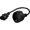 Miniatyrbillede 1 af 3: Enhedsadapter, IEC C14 han til CEE 7/4 Schuko hun, 0,2 m