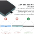 Miniatyrbillede 2 af 5: QD-3-pak støvhætter til USB-C-port, silikone støvhætter til