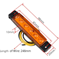 Pikkukuva 2 / 4: 10 kpl pakkaus 12 V 6 SMD LED-sivuvalot eteen ja taakse perävaunuun, kuorma-autoon, asuntovaunuun, asuntoautoon, bussiin, veneeseen, traktoriin, keltainen oranssi