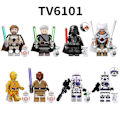 Miniatyrbillede 1 af 5: [QD] 8 stk. Star Wars-serien Minifigurer Byggeklodser Kit Byggelegetøj Darth Vader Legetøj