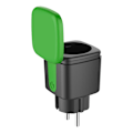 Miniatyrbillede 3 af 5: SMART H udendørs stik WiFi IP44 1xCEE 7/3 13A sort/grøn_qq