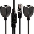 Pikkukuva 3 / 5: \"QD\" RJ45 Ethernet -jakoadapteri 1 uros - 2 naaras LAN-verkonjakaja Tuki Cat7 Cat6 Internet-verkon jatkojohdolle