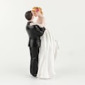 Miniatyrbillede 3 af 5: [QD] Brud & Brudgom Kagepynt, Sjove Bryllupsfigurer Dekorationer Gaver til Bryllup og Forlovelsesfest (Brudgom Løfter Brud)