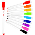 Miniatyrbild 1 av 5: [QD] Whiteboard Markers/Pens and Eraser Set for Kids, 9 Pieces, Fine Tip, Colour