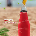 Pikkukuva 2 / 5: QU/10 kpl olutpullon jäähdyttimet pullon eristysholkki kansi rengasvetoketjulla 12 oz 330 ml:n pulloille
