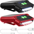 2 stk. LED-klemmer for caps, USB-oppladbare capslamper C