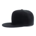 Miniatyrbillede 2 af 4: Sort snapback-kasket med spænde, sort black one size